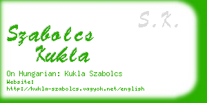 szabolcs kukla business card